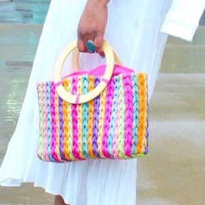 Woven colourful bag